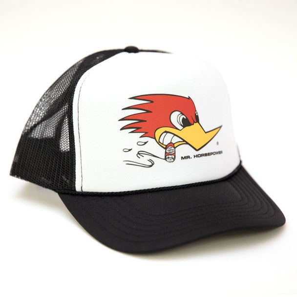 Boné Mr. Horsepower - Trucker Branco e Preto
