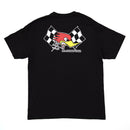 Camiseta Preta básica Bandeira Quadriculada - Mr. Horsepower