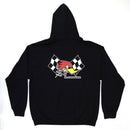 Moletom Preto com Capuz Mr. Horsepower Bandeira Quadriculada